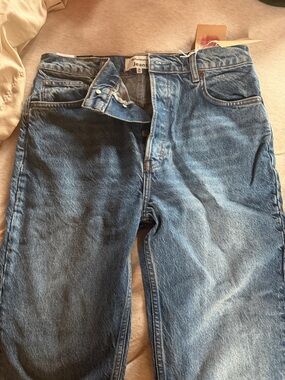 NWT Reformation Cynthia High Rise Straight Jeans Size 29 Colorado Mushroom